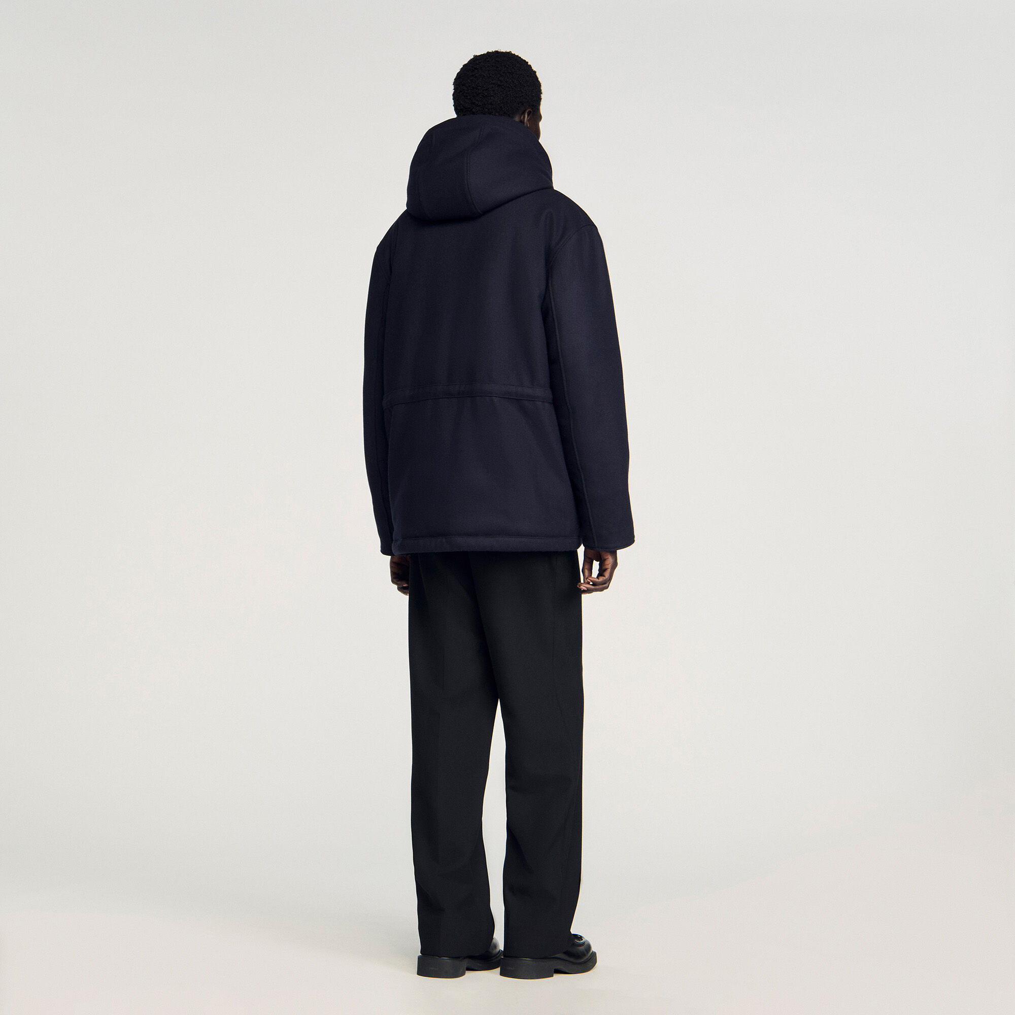 Hooded wool parka Hooded wool parka