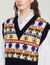 Sleeveless sweater with motif