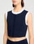Two-tone cropped cardigan