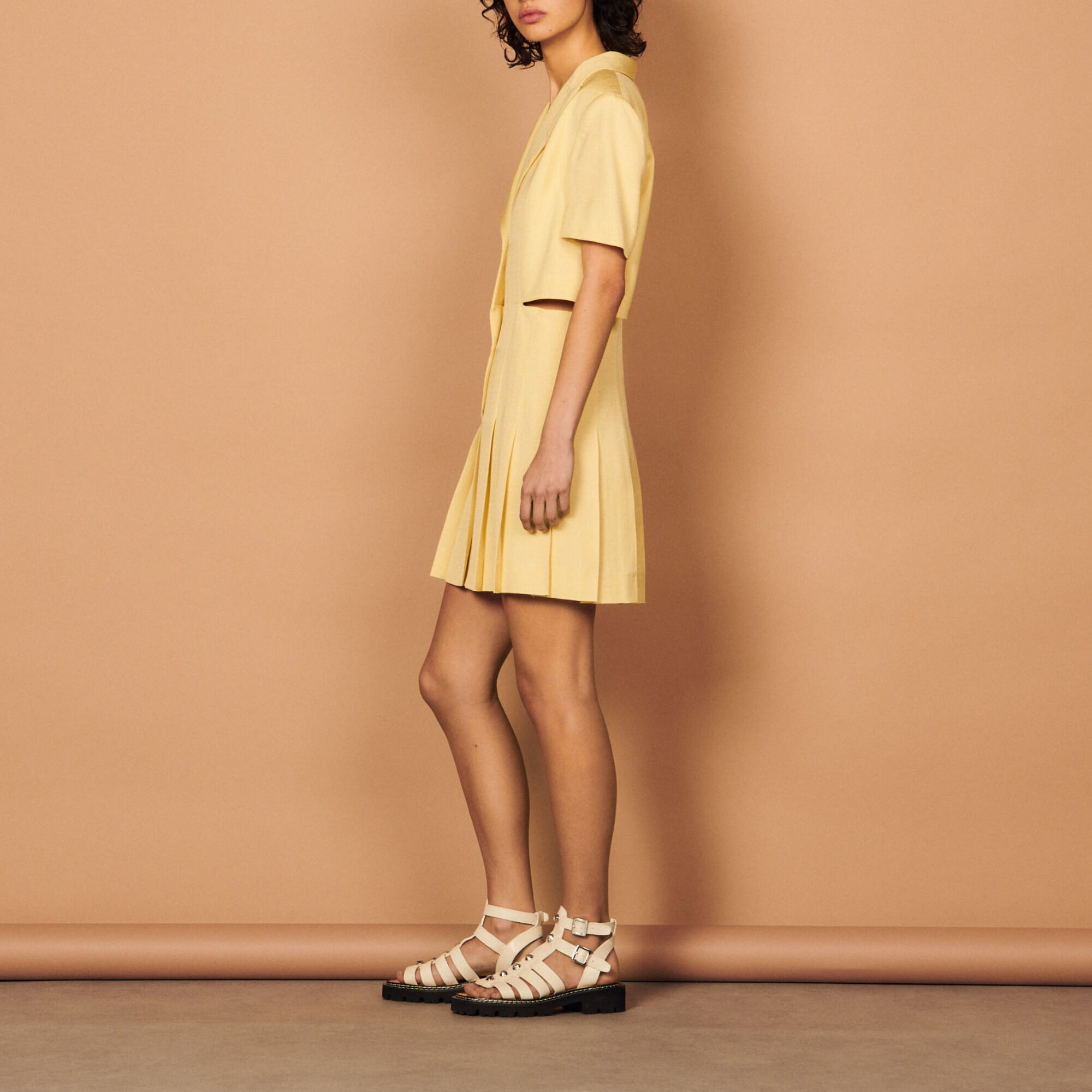 Tailored dress with cut-outs