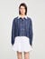 Rhinestone check shirt