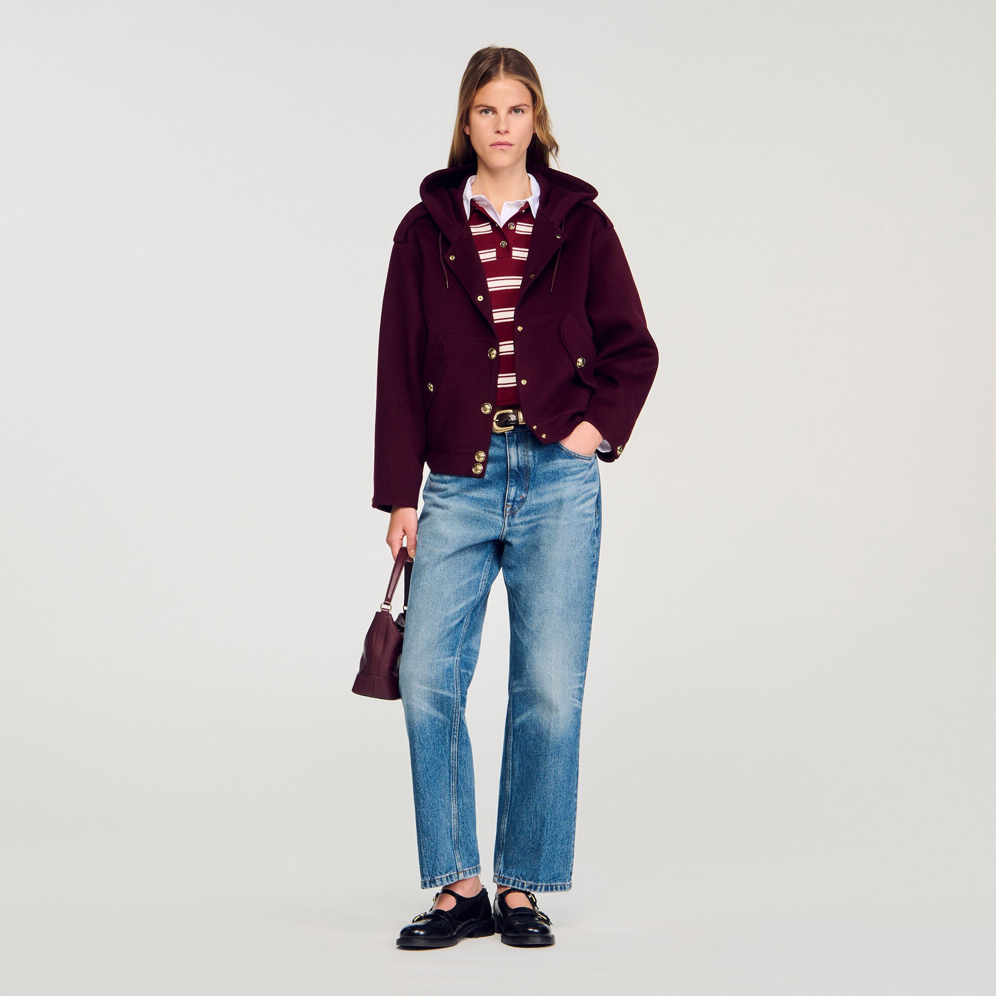 Double-faced wool coat