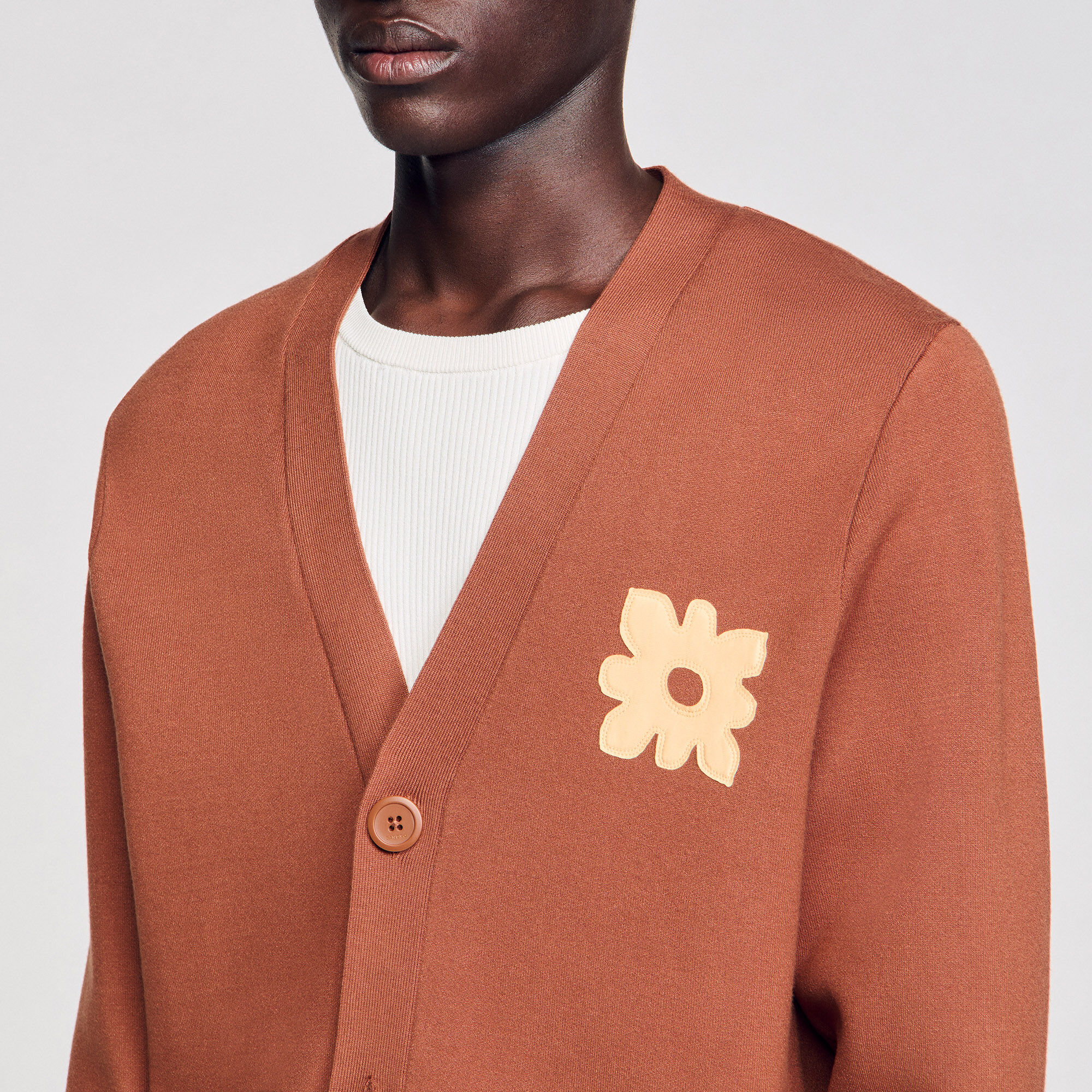 Cardigan with flower detail