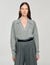 Open polo-collar neck jumper