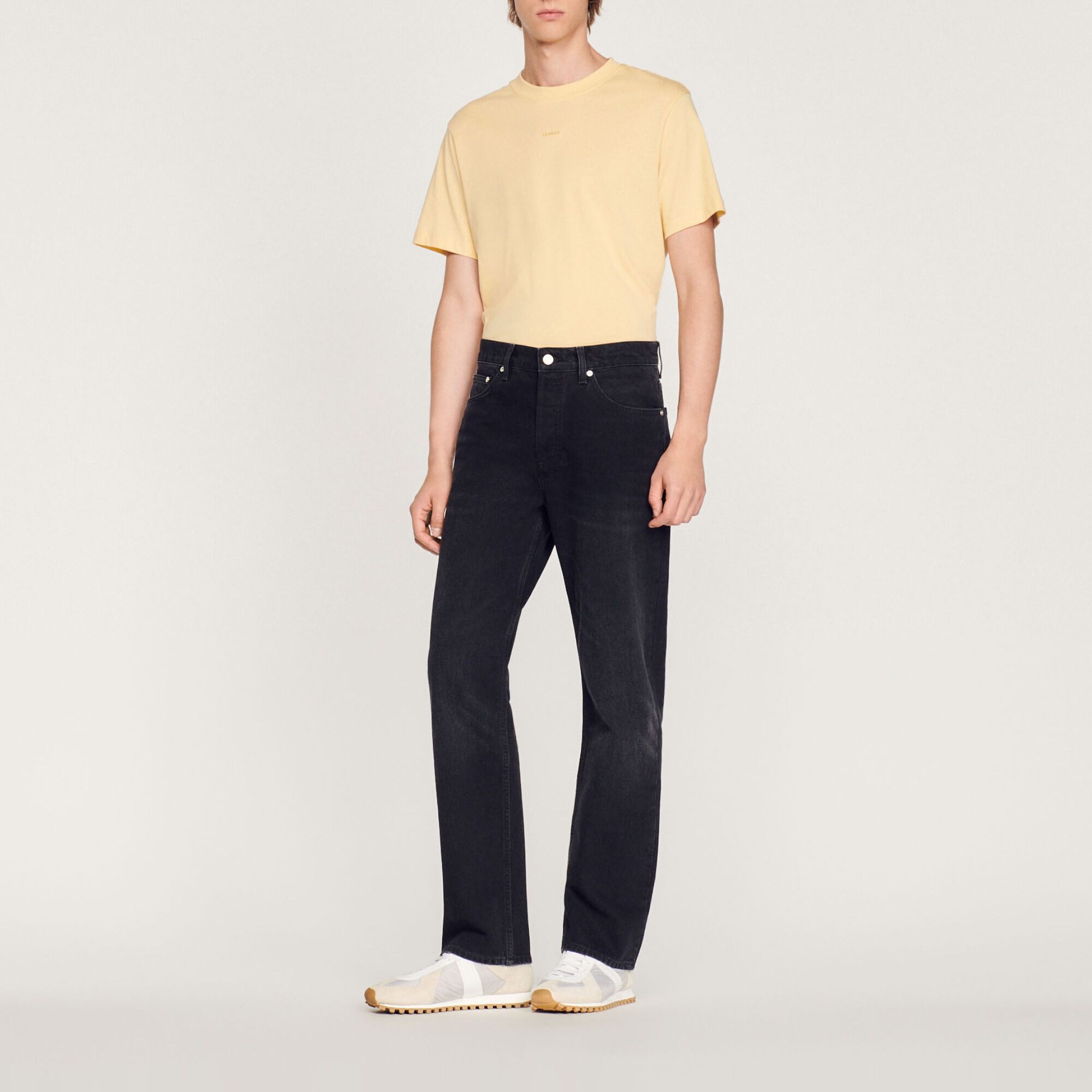 Organic cotton straight-leg jeans