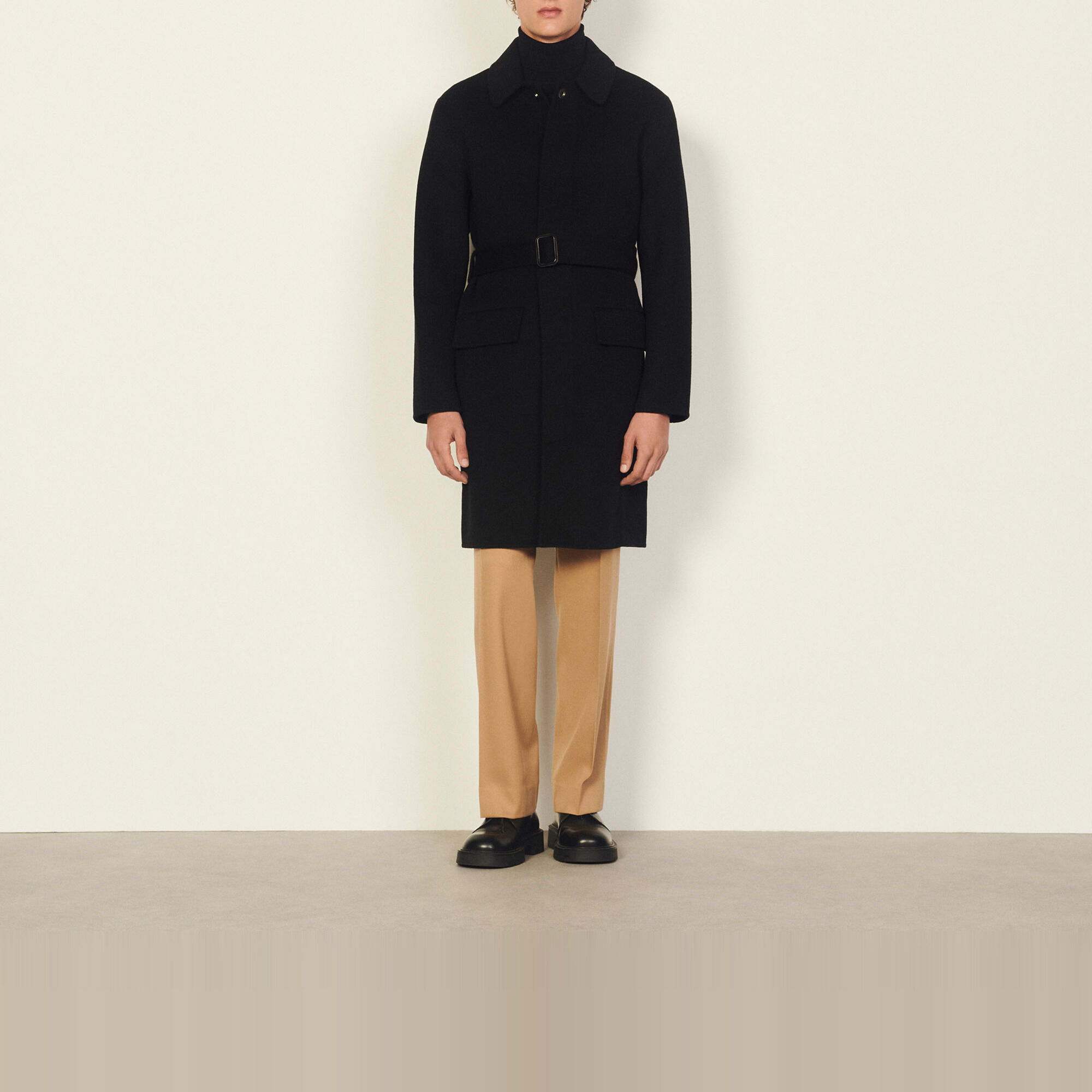 Double-faced wool coat