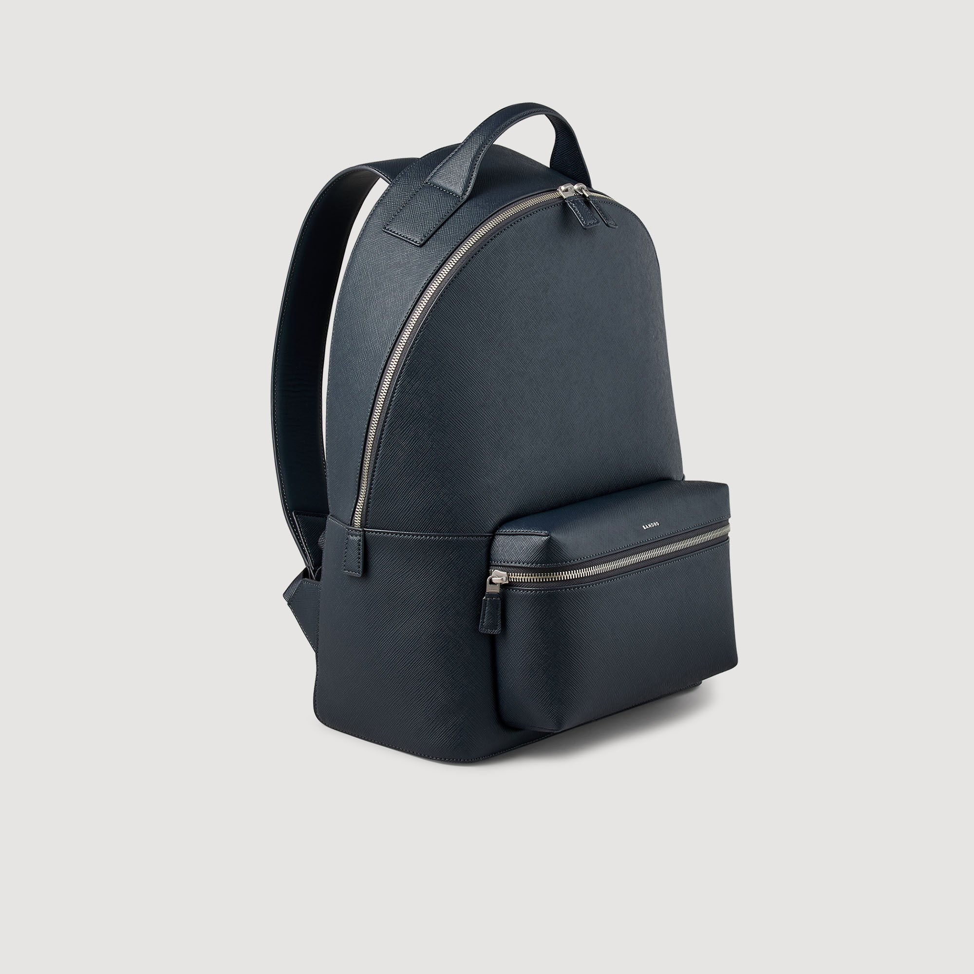 Reconstituted leather rucksack