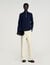 Wool jumper with zip collar