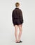 Cropped dual-fabric sweatshirt