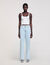 Faded wide-leg jeans