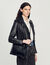 Small tote bag in certified leather