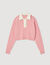 Cropped cable-knit sweater