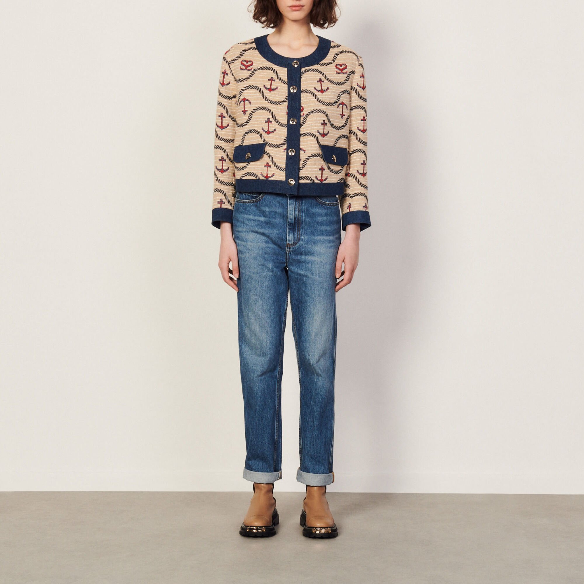 Mixed-material jacket