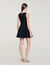 Short dress with pearl collar