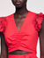 Crop top with embroidered sleeves