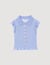 Striped smocked T-shirt