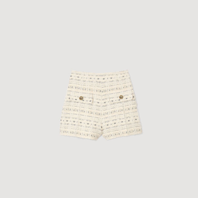 Decorative tweed shorts