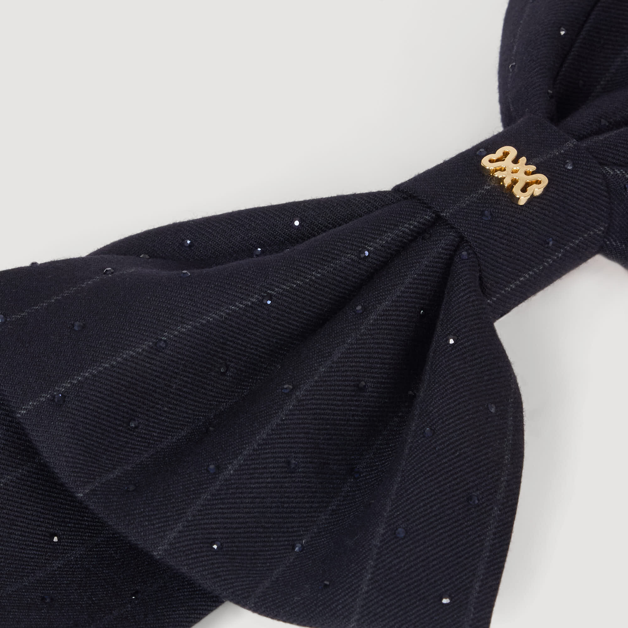 Rhinestone bow barrette