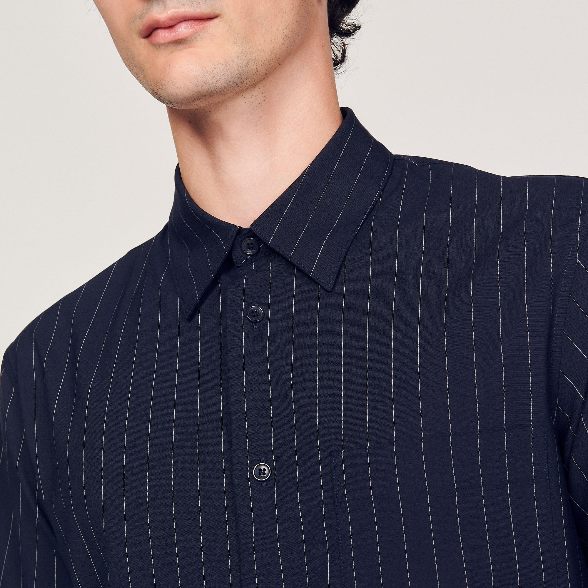 Striped flowing shirt