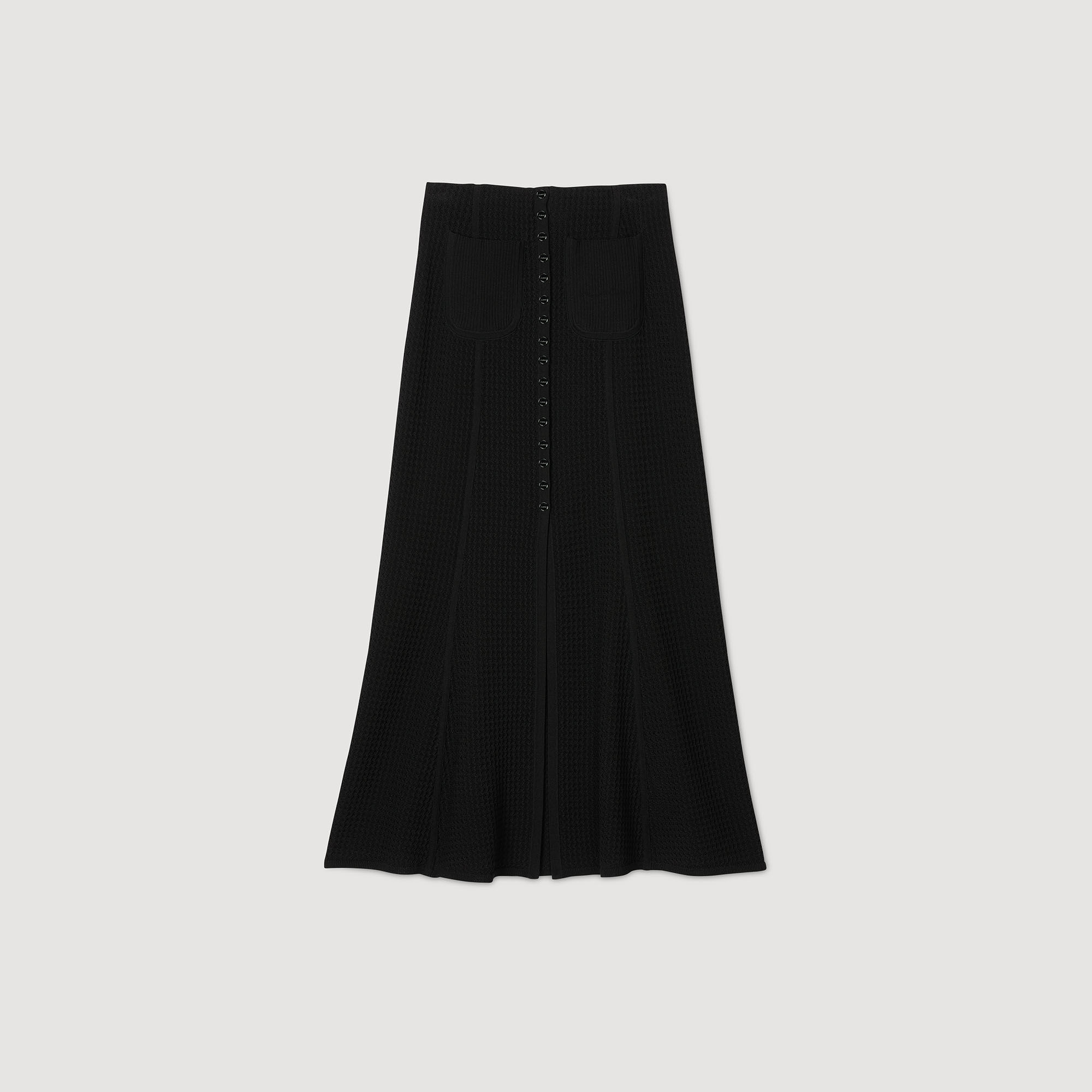Long decorative knit skirt