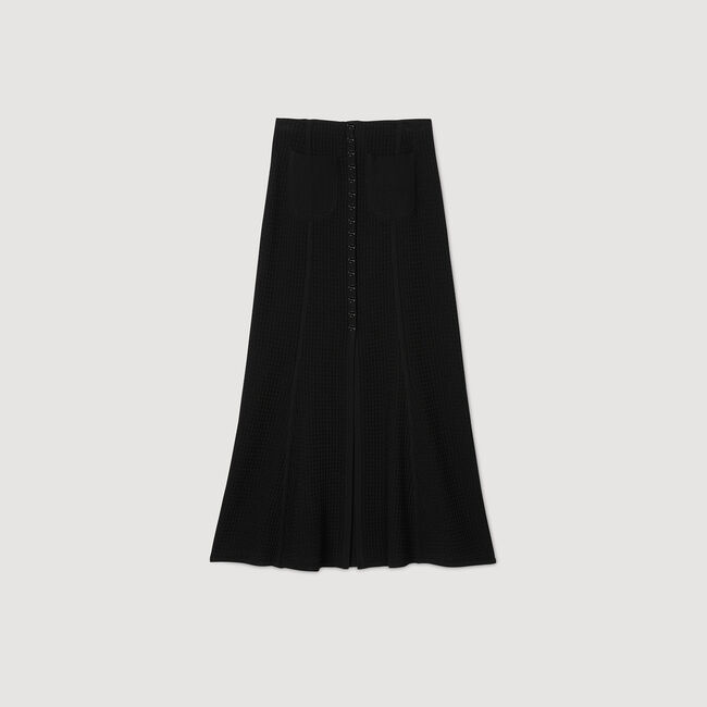 Long decorative knit skirt