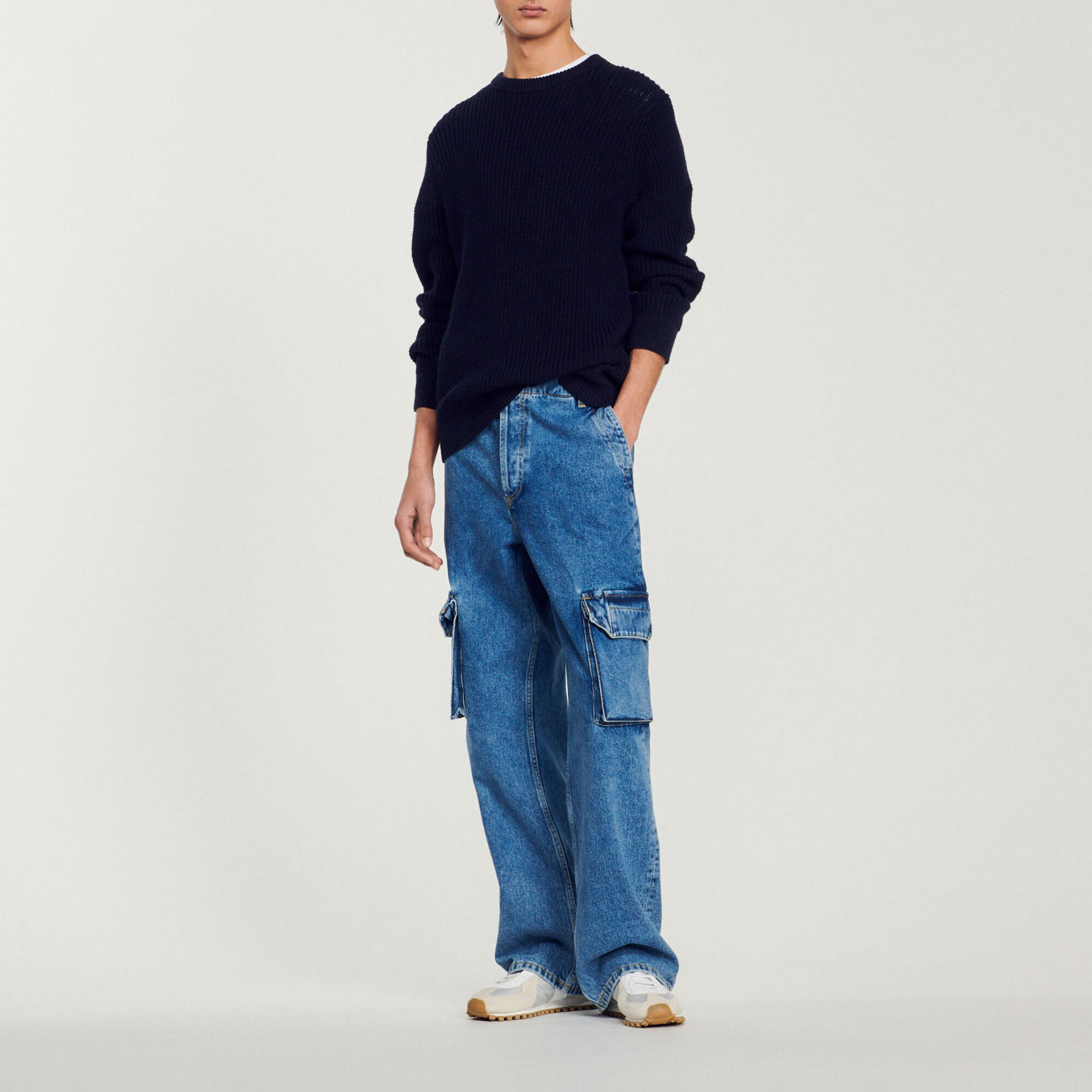 Cotton and silk sweater
