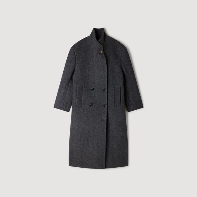 Herringbone wool coat - Women | Sandro