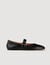 Shiny leather ballet flats