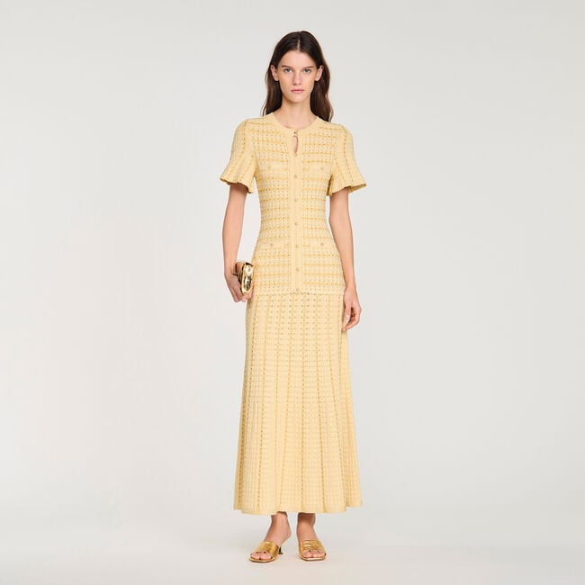 Rhinestone knit maxi dress