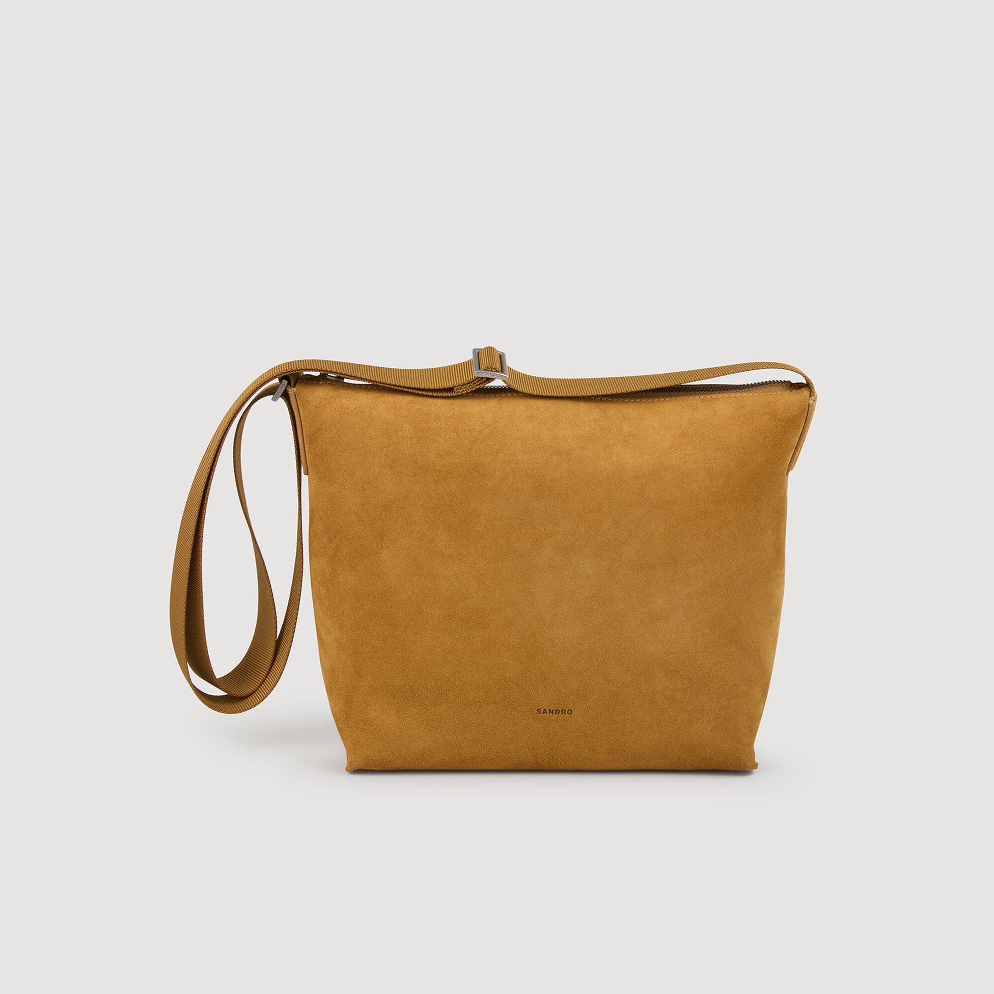 Suede hobo bag