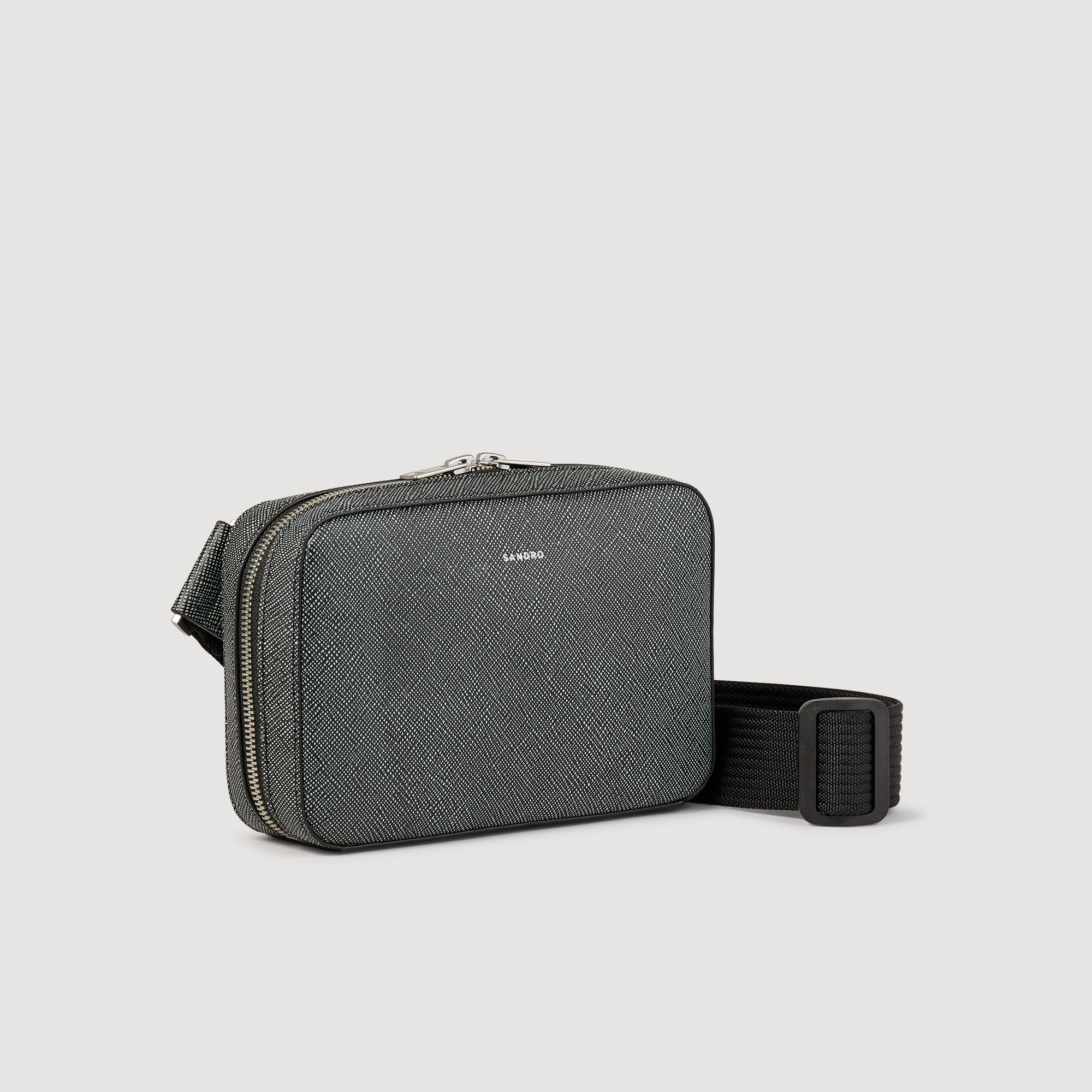 Small reconstitued leather bag