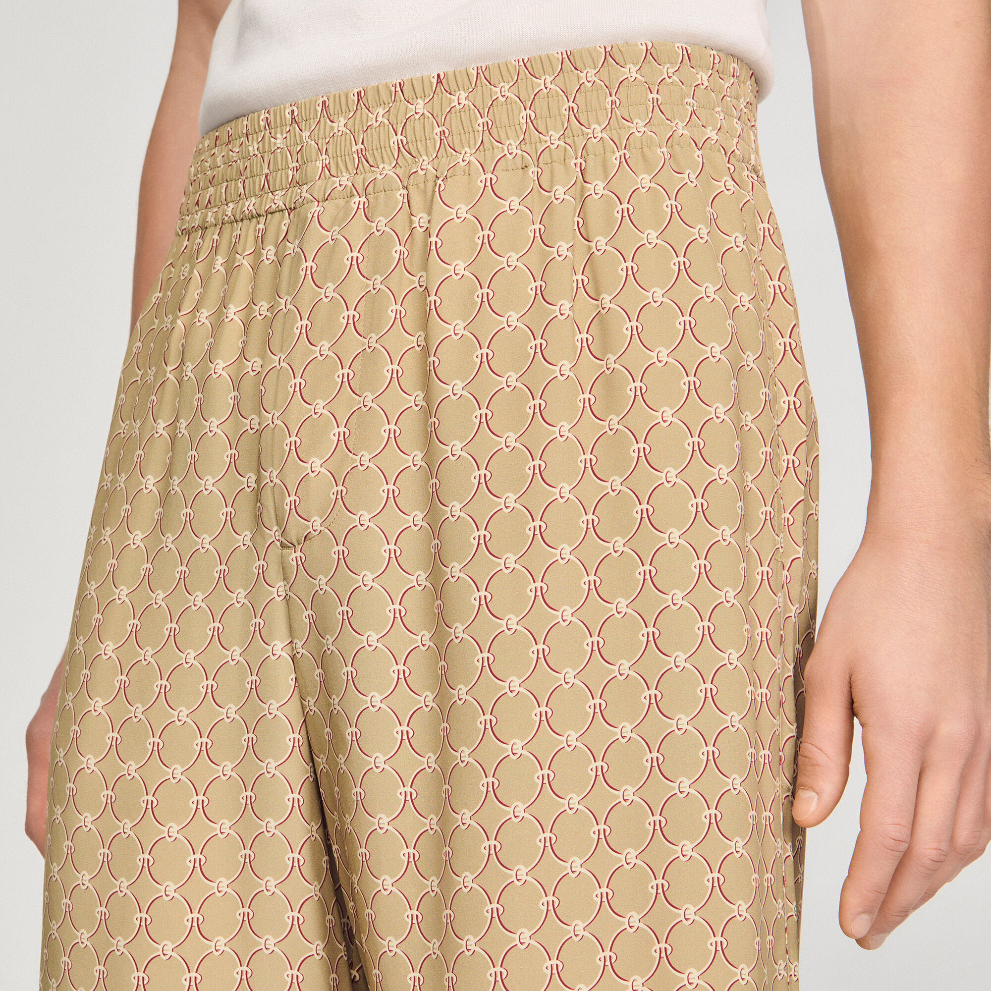 Link print floaty shorts