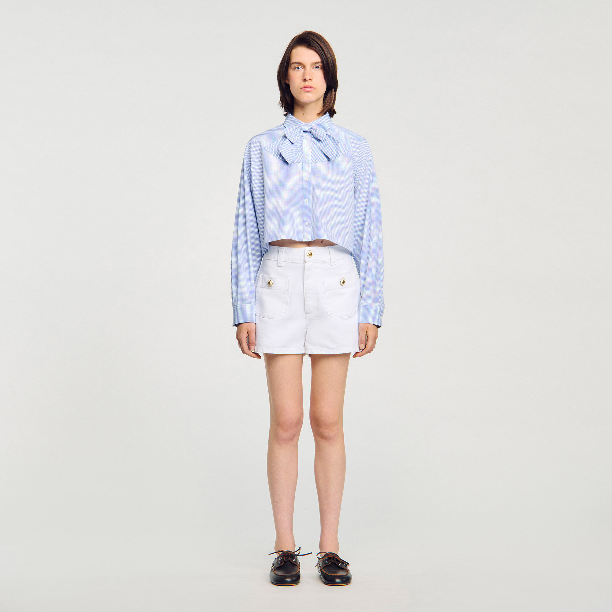 Bow collar shirt