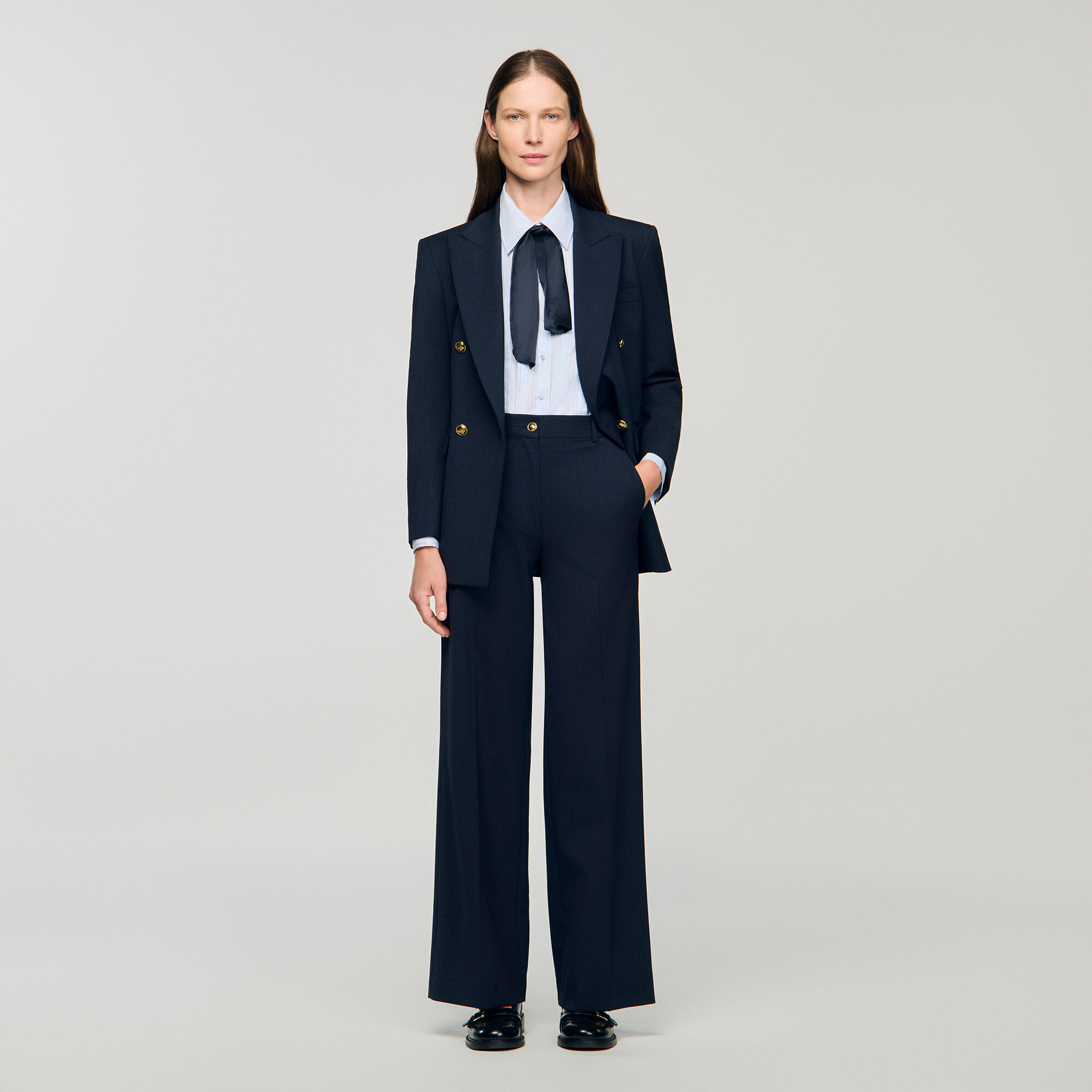 Chalk-striped trousers