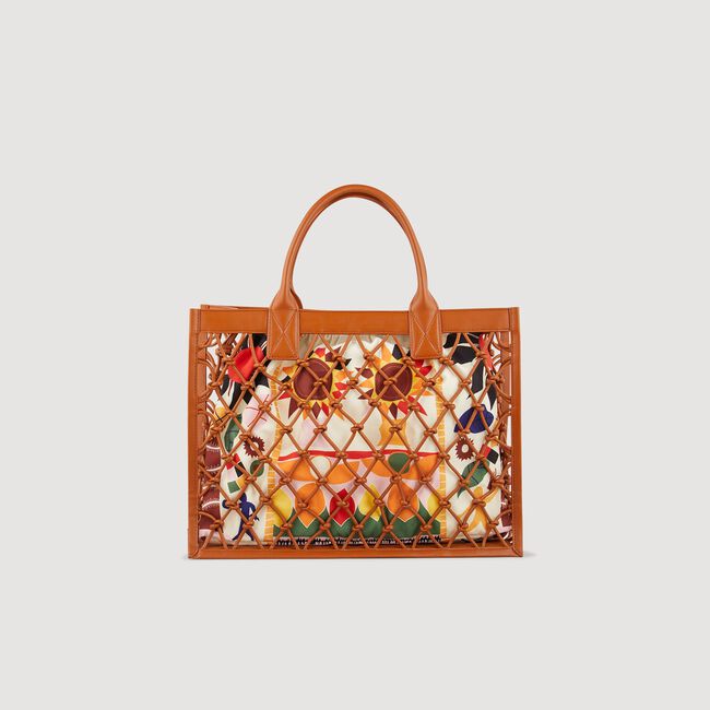 Lace-up leather Kasbah tote bag