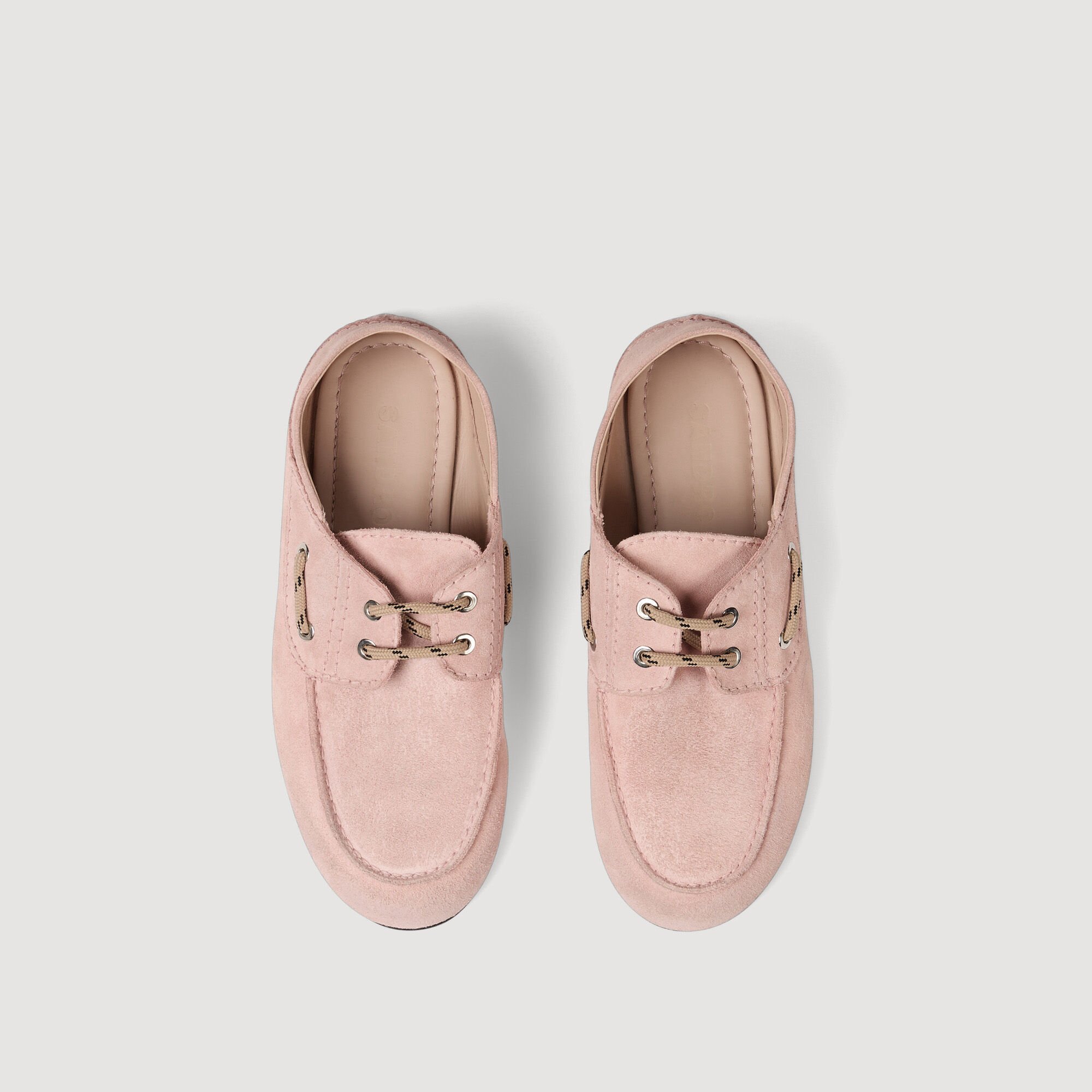 Suede boat shoe loafers
