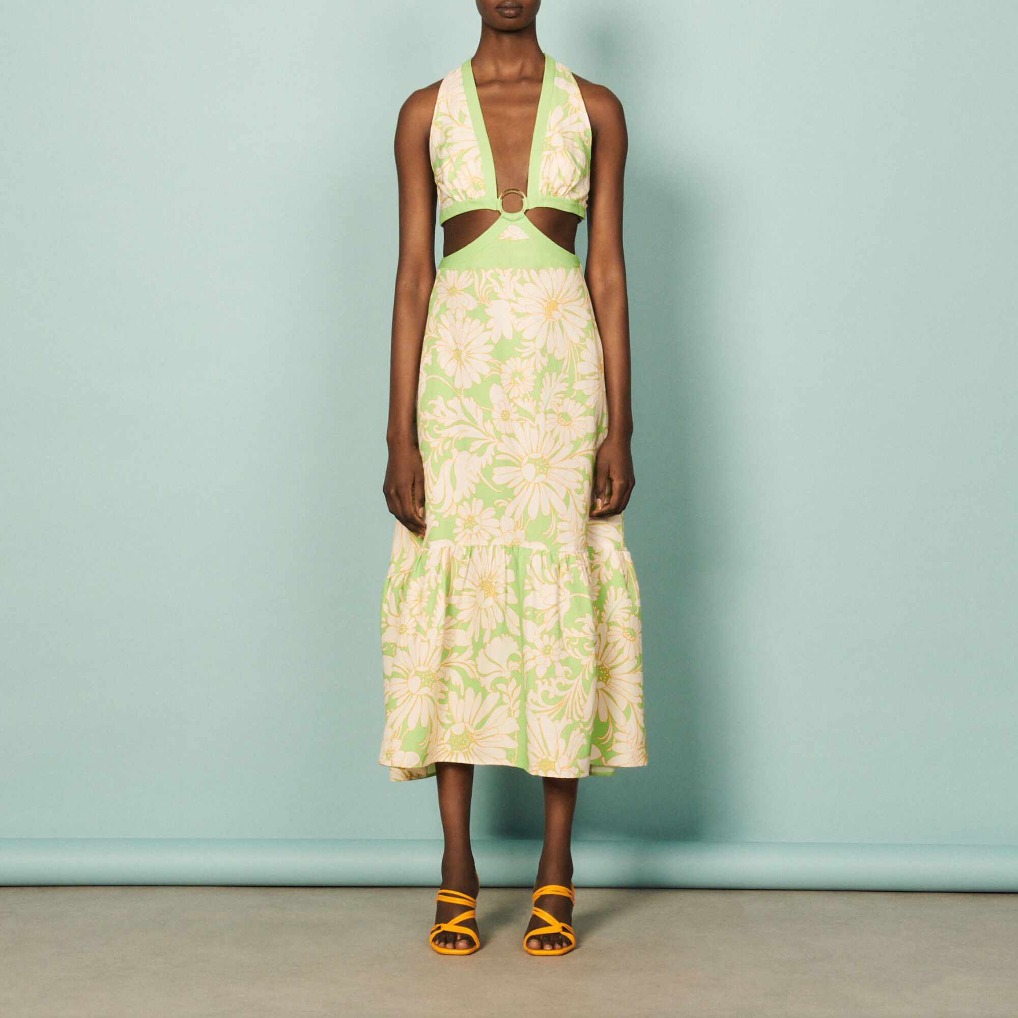 Long dress with cut-outs