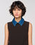 Knit and denim jumper