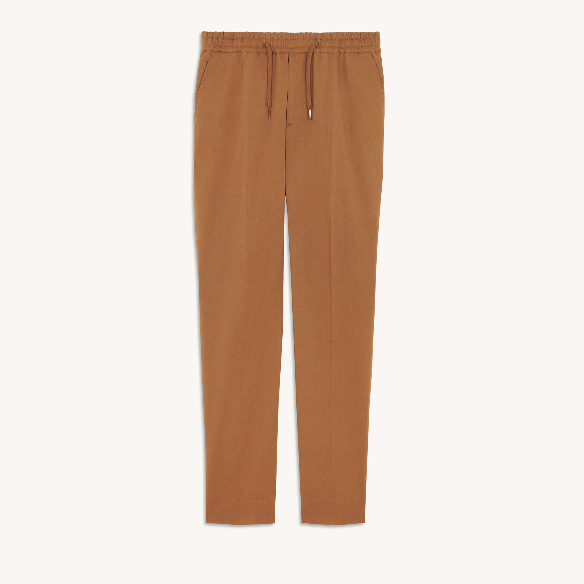 Cotton carrot-fit trousers