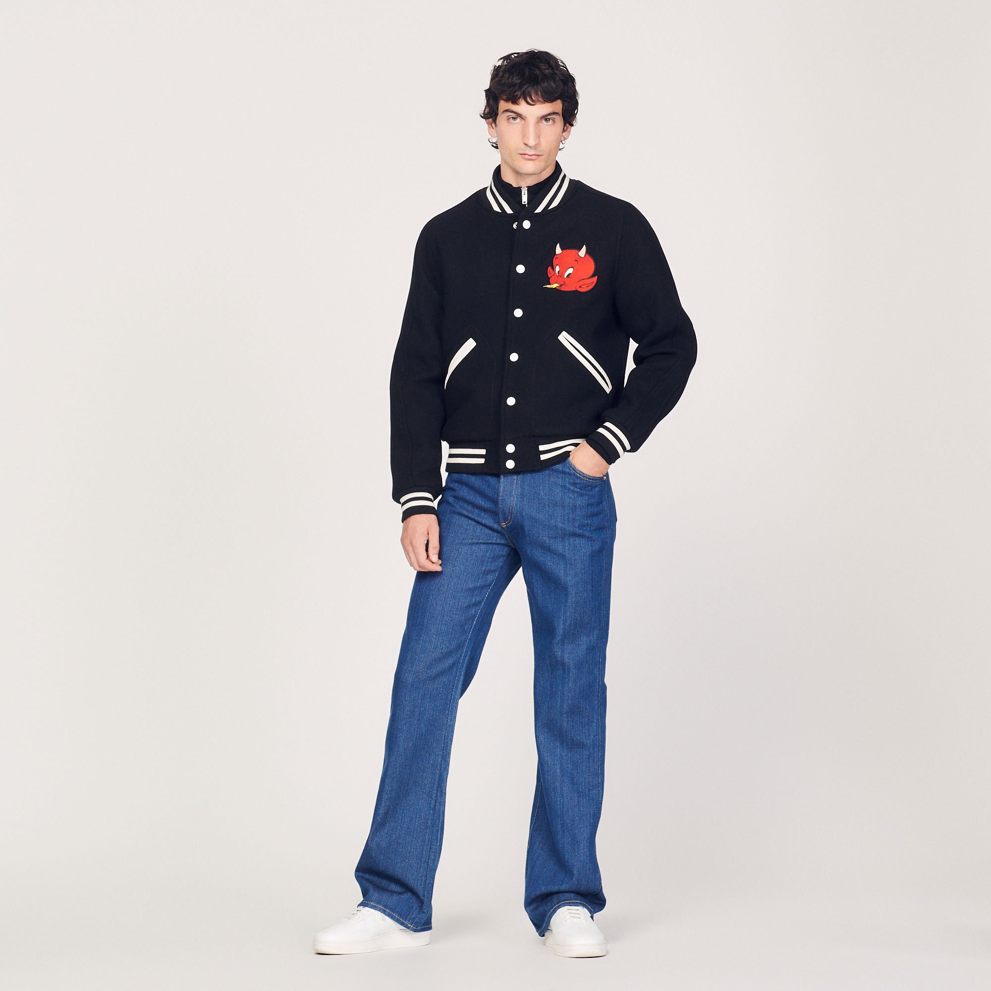 Hot Stuff wool cloth varsity jacket