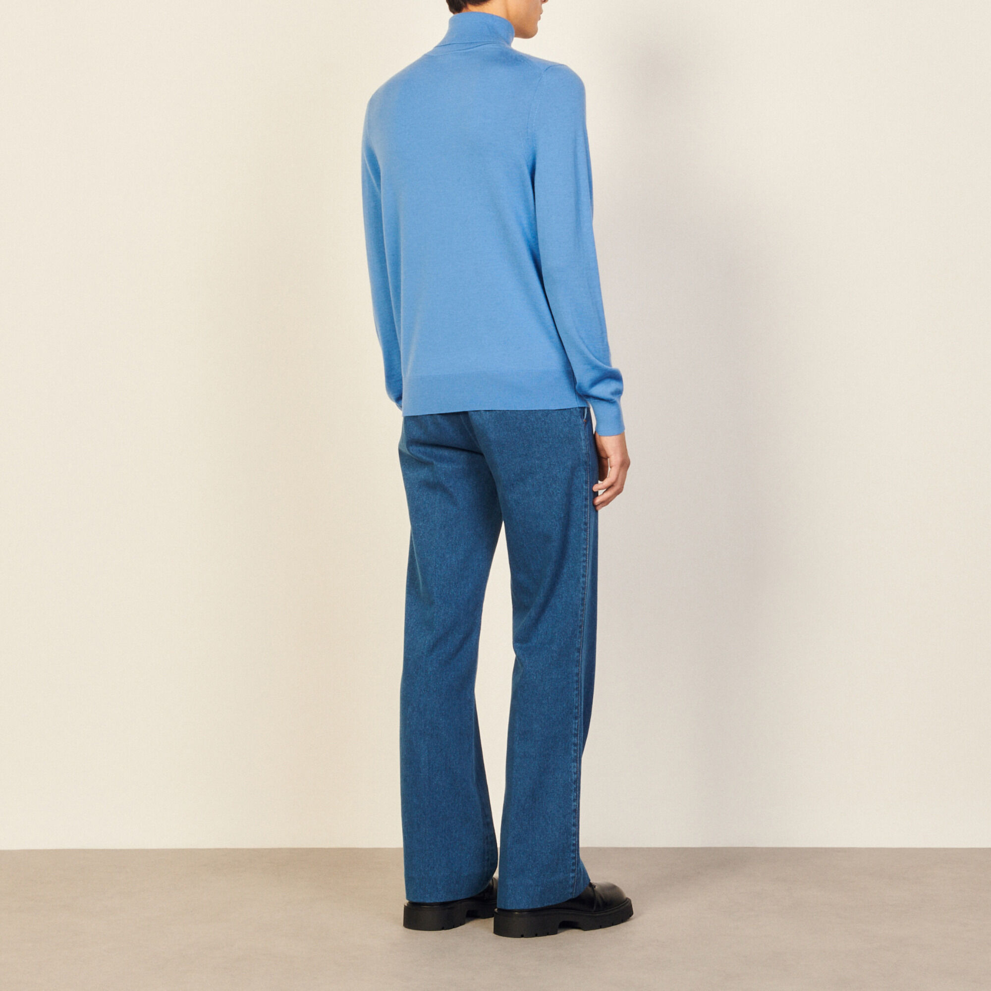 Roll neck wool sweater