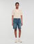 Elasticated denim shorts