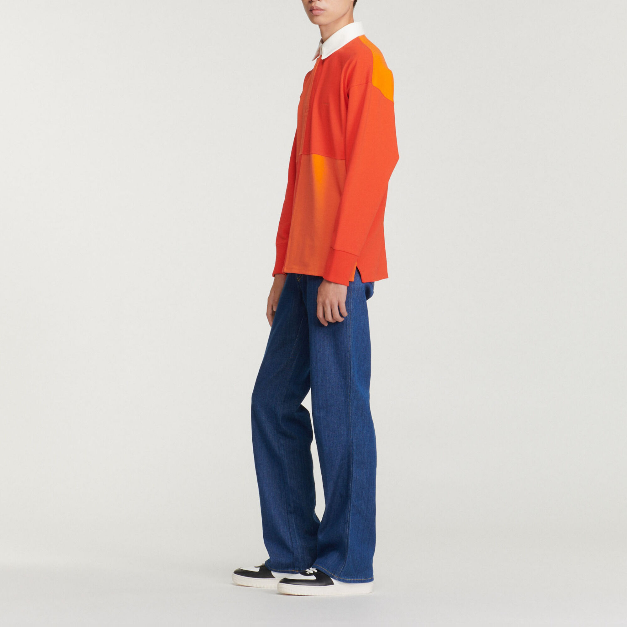 Organic cotton rugby polo shirt