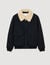 Shearling collar aviator jacket