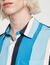Flowing striped short-sleeved shirt