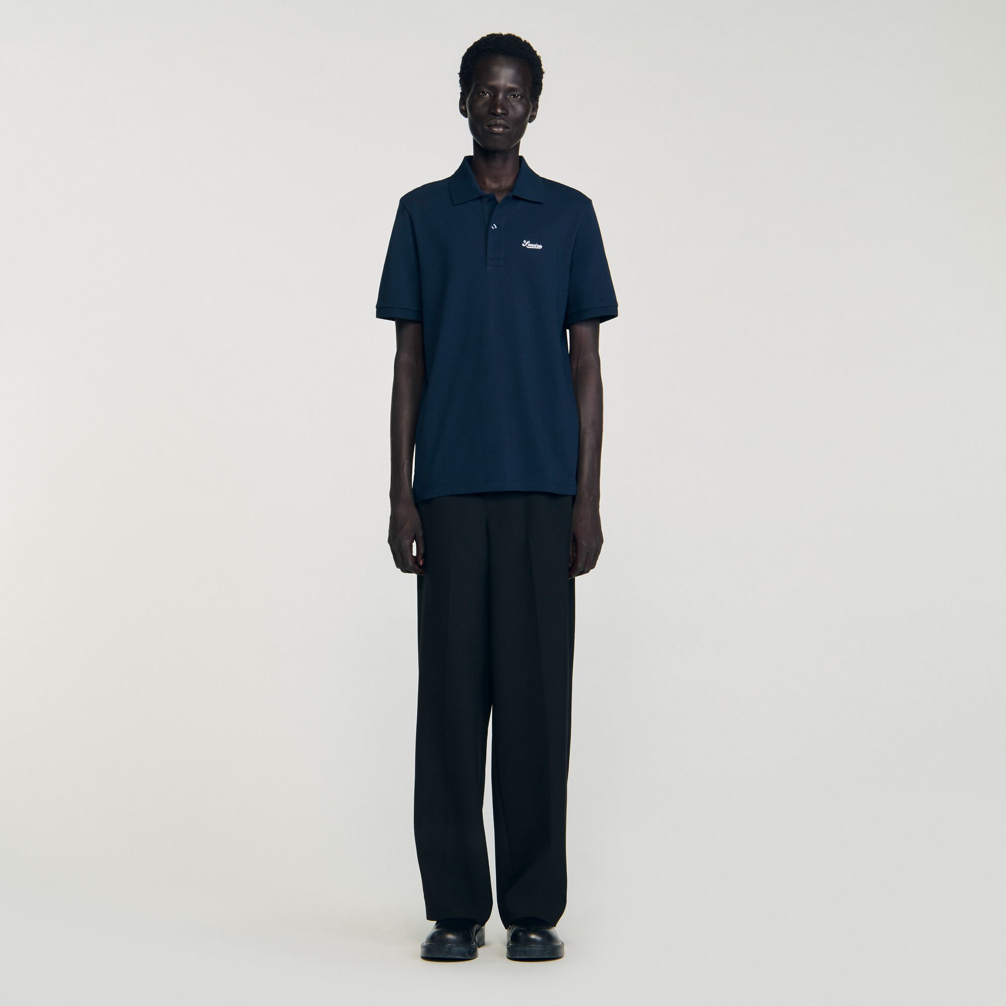 Cotton piqué polo shirt