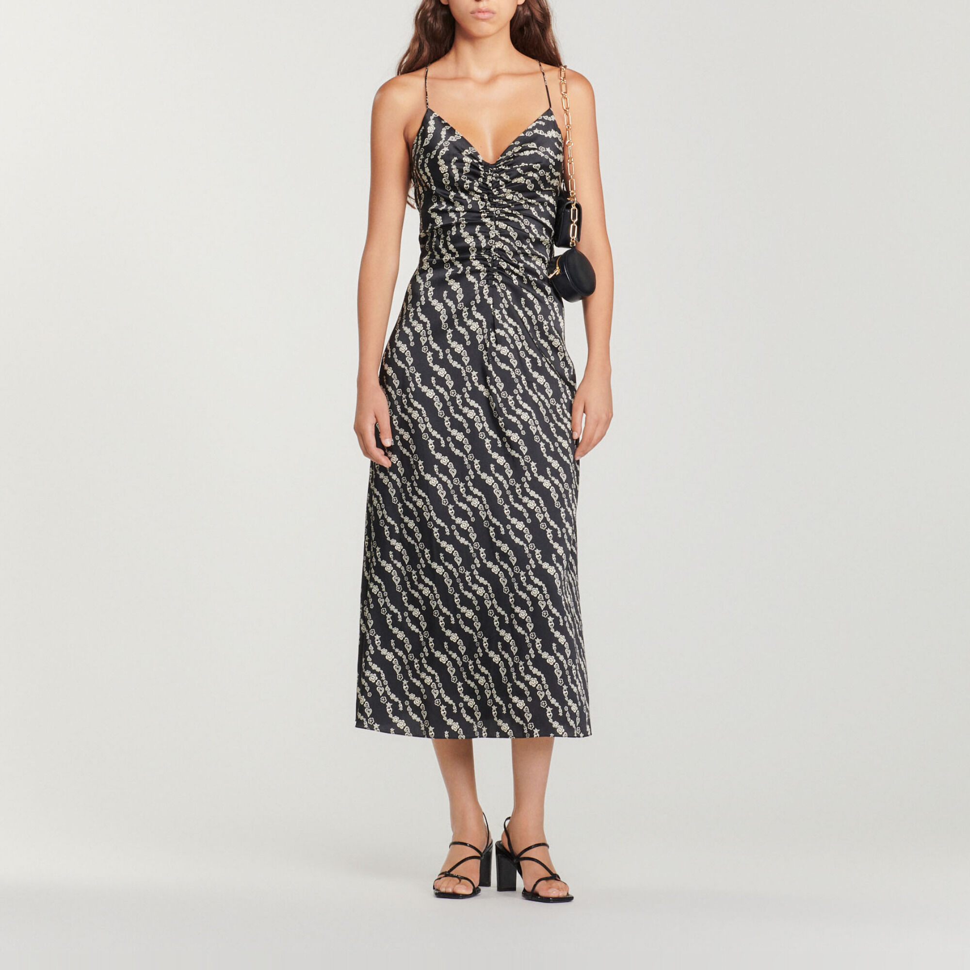 Long dress with narrow straps