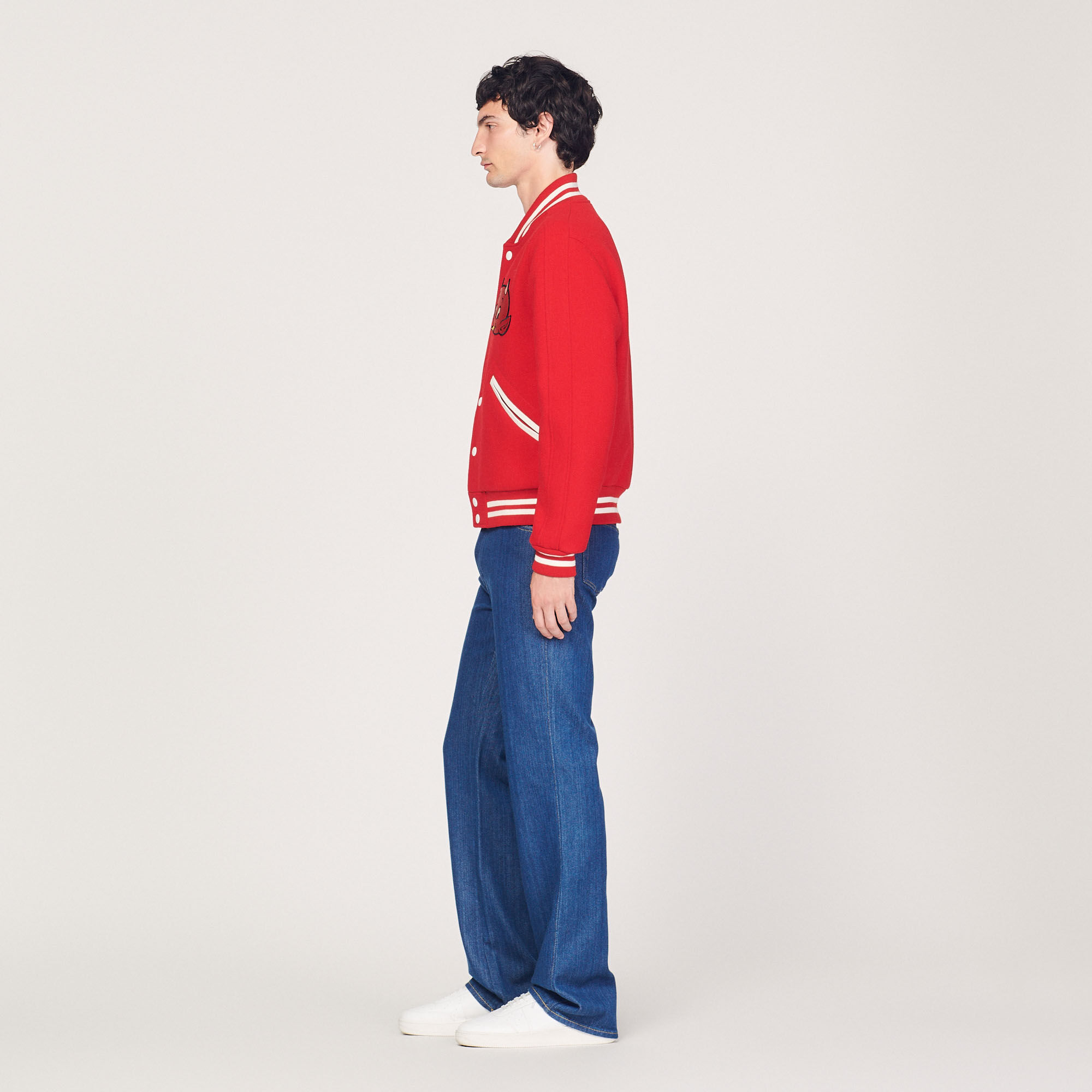 Hot Stuff wool cloth varsity jacket