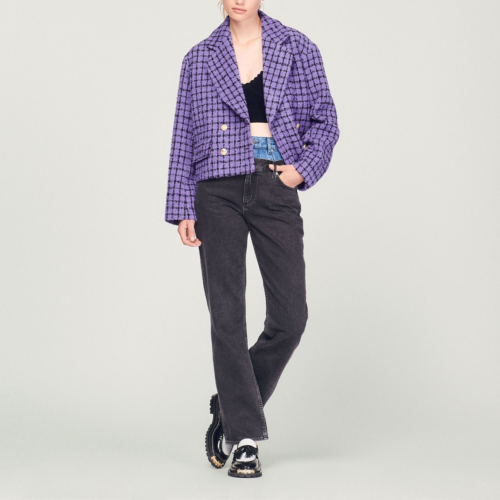 Cropped tweed jacket
