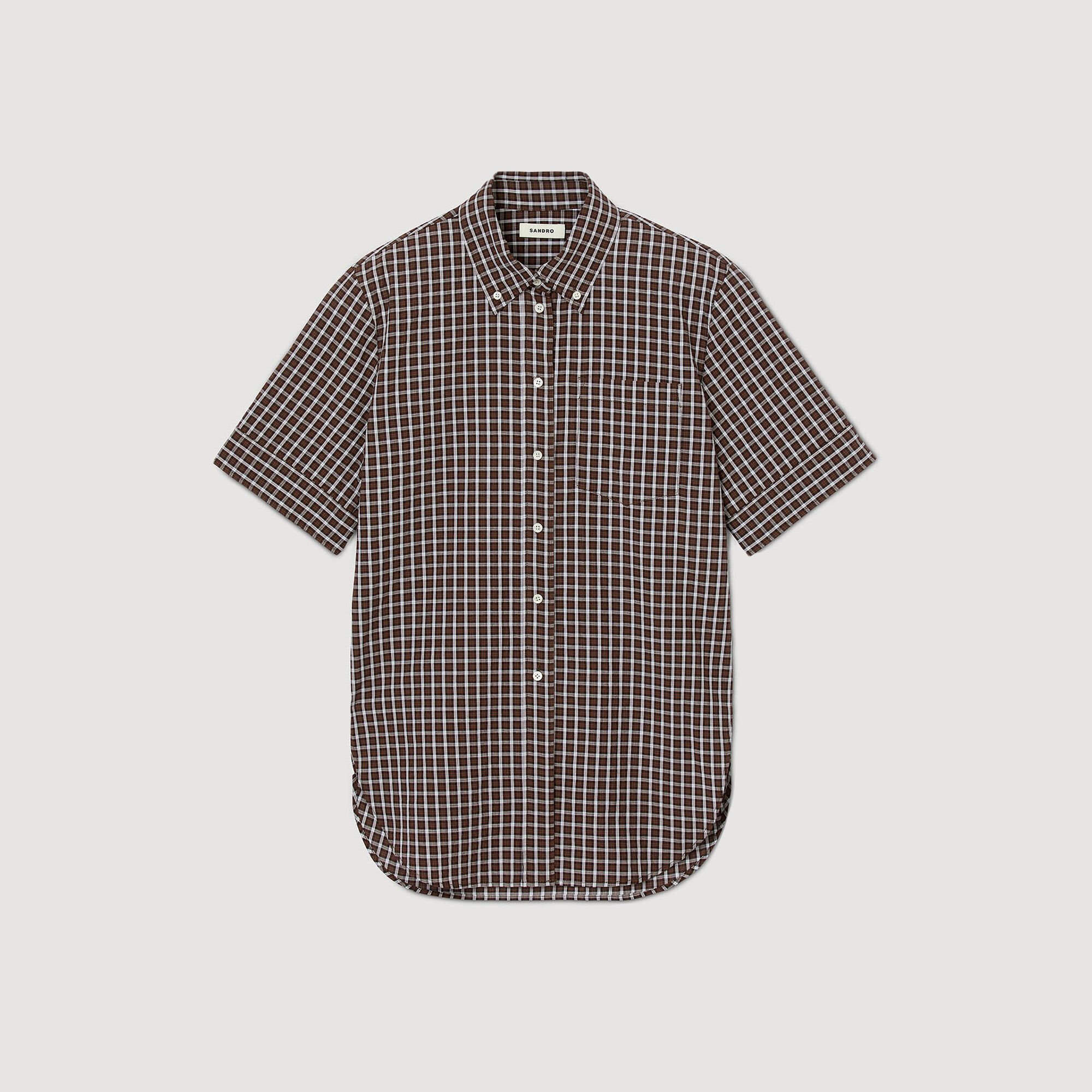 Oversized check shirt